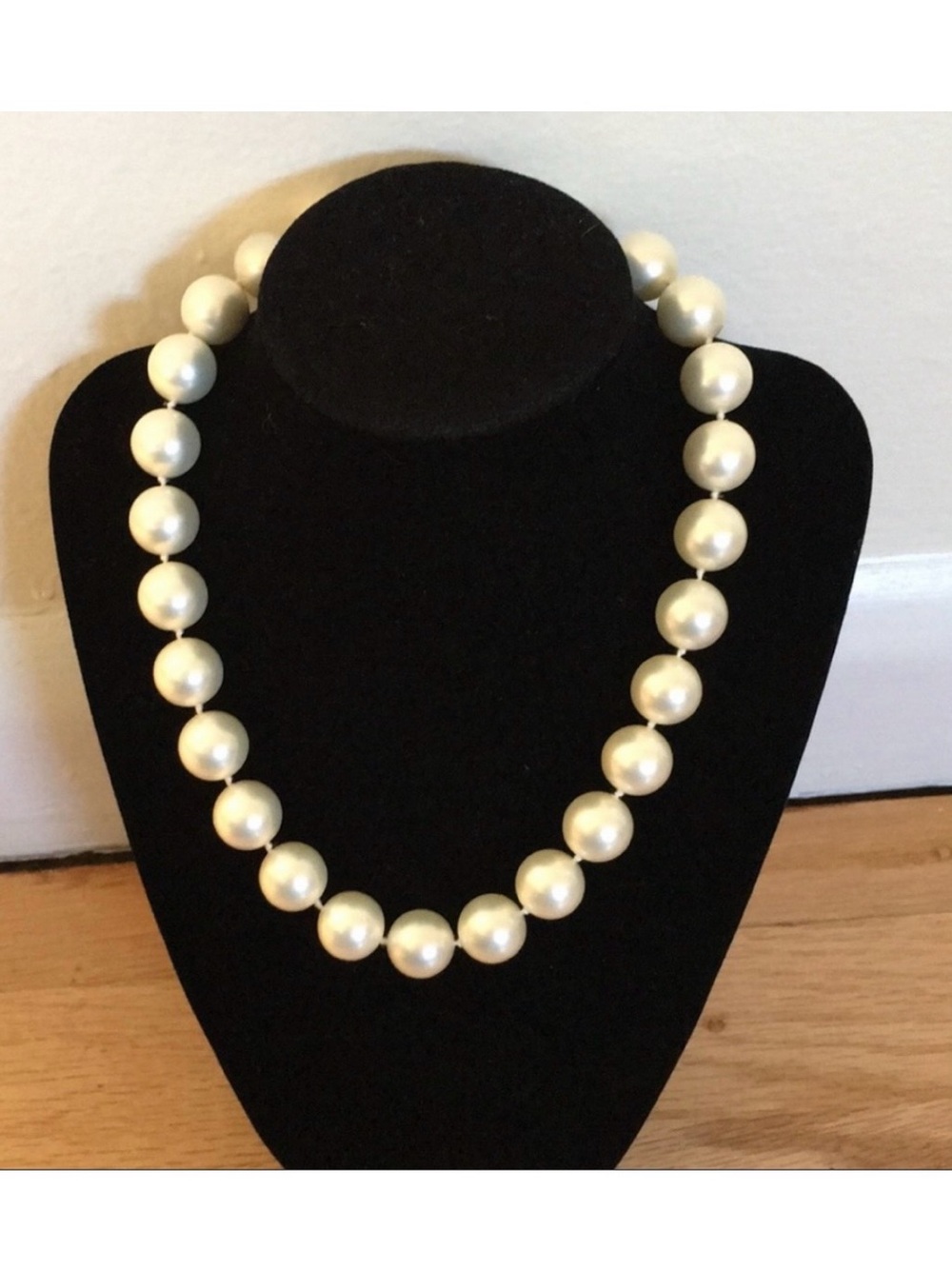 Modital Imitation pearl strand pavé sterling silver clasp necklace